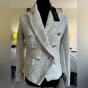 NWT Rachel Zoe Boucle Tweed Blazer XS